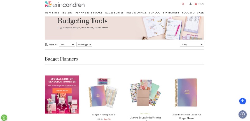 Erin Condren Budget Book Planners