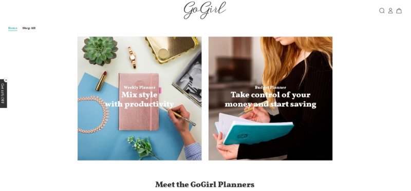 GoGirl Planner Homepage