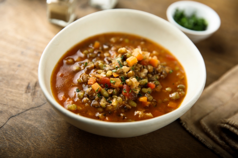 Bowl of a Homemade  Lentil Soup