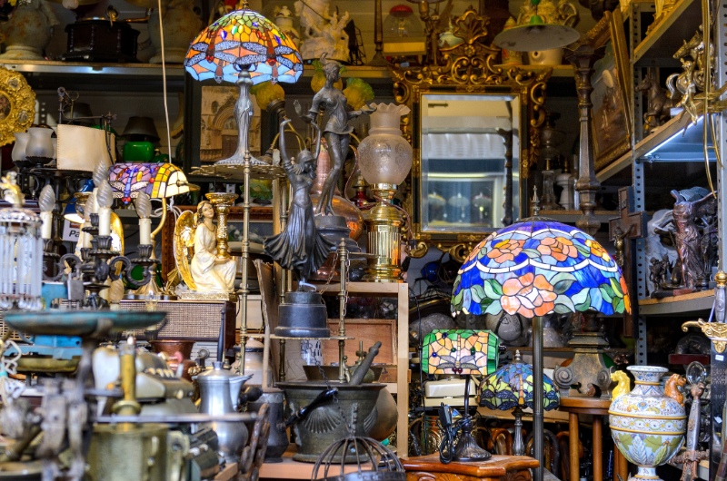 Antique shop filled with second-hand items
