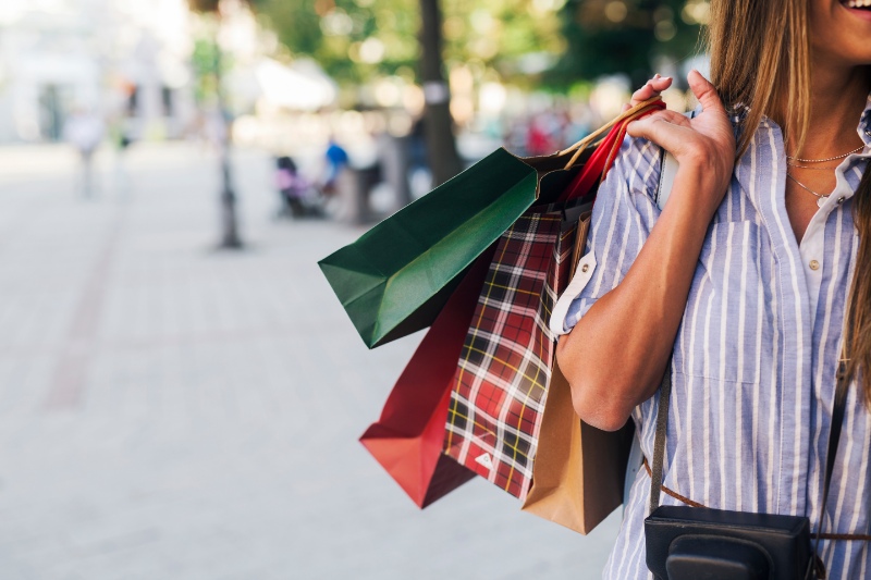 Woman with Shopping Bags