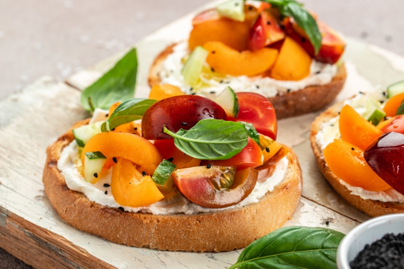 Toasted Bread with Toppings