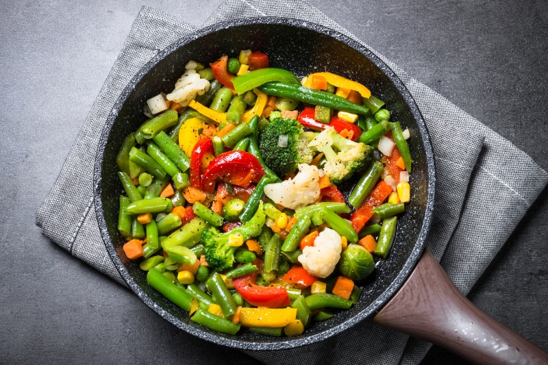 Vegetable Stir Fry in a pan