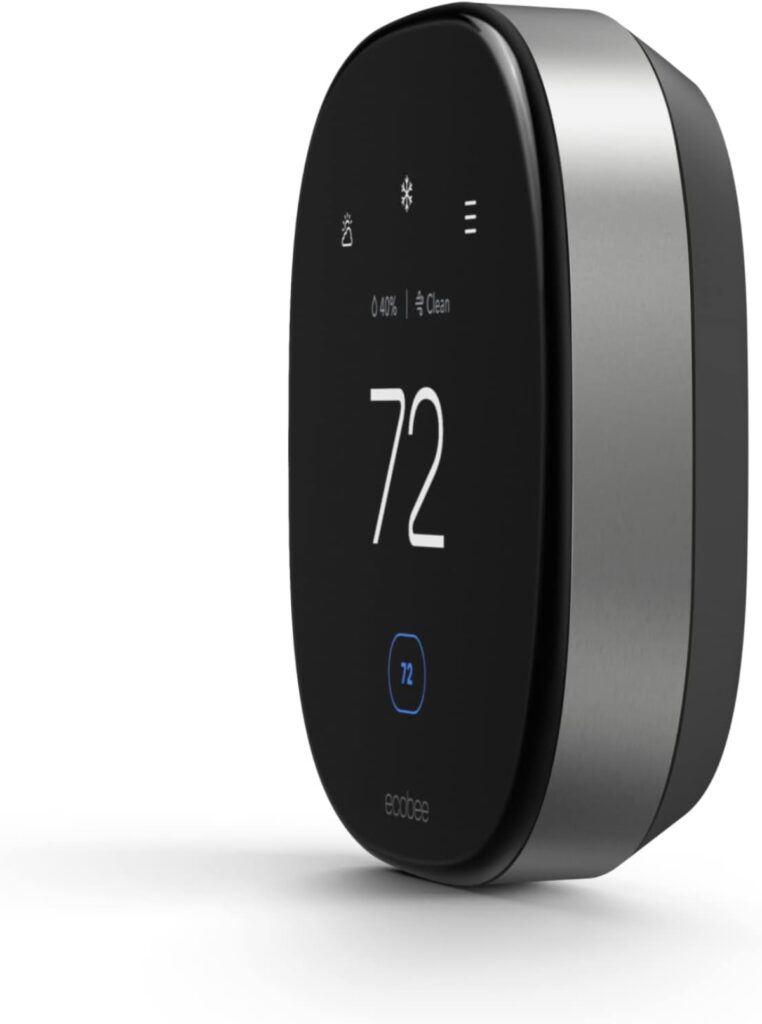 Amazon Smart Thermostat showcasing a modern interface, designed for easy temperature adjustments and energy savings