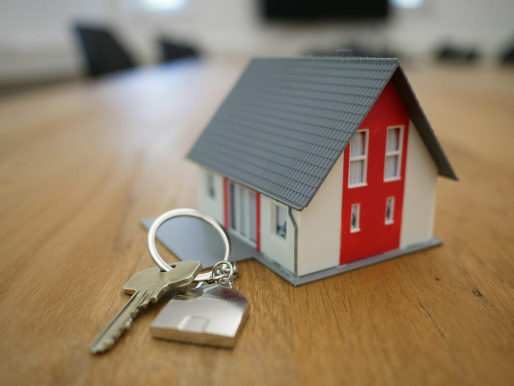 Miniature house and a house key
