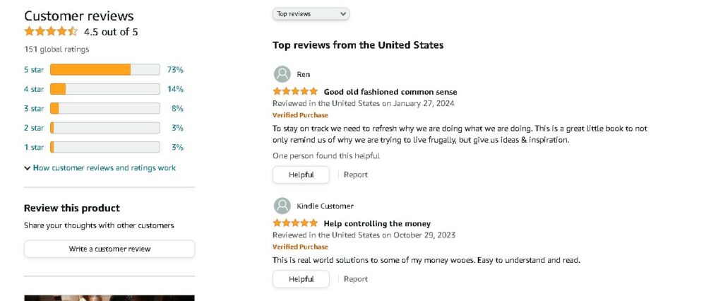 The Ultimate Guide to Frugal Living Book Customer Reviews